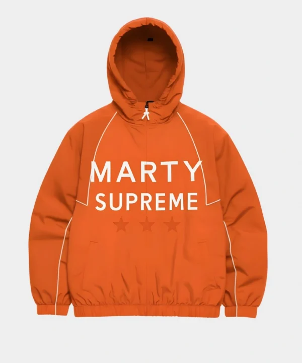 Timothee Chalamet Marty Supreme Orange Jacket