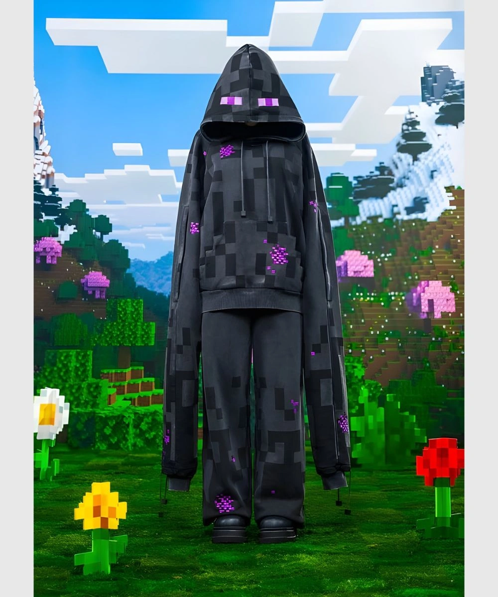 Very Cool x Minecraft Merch Enderman Extra Long Sleeves Hoodie