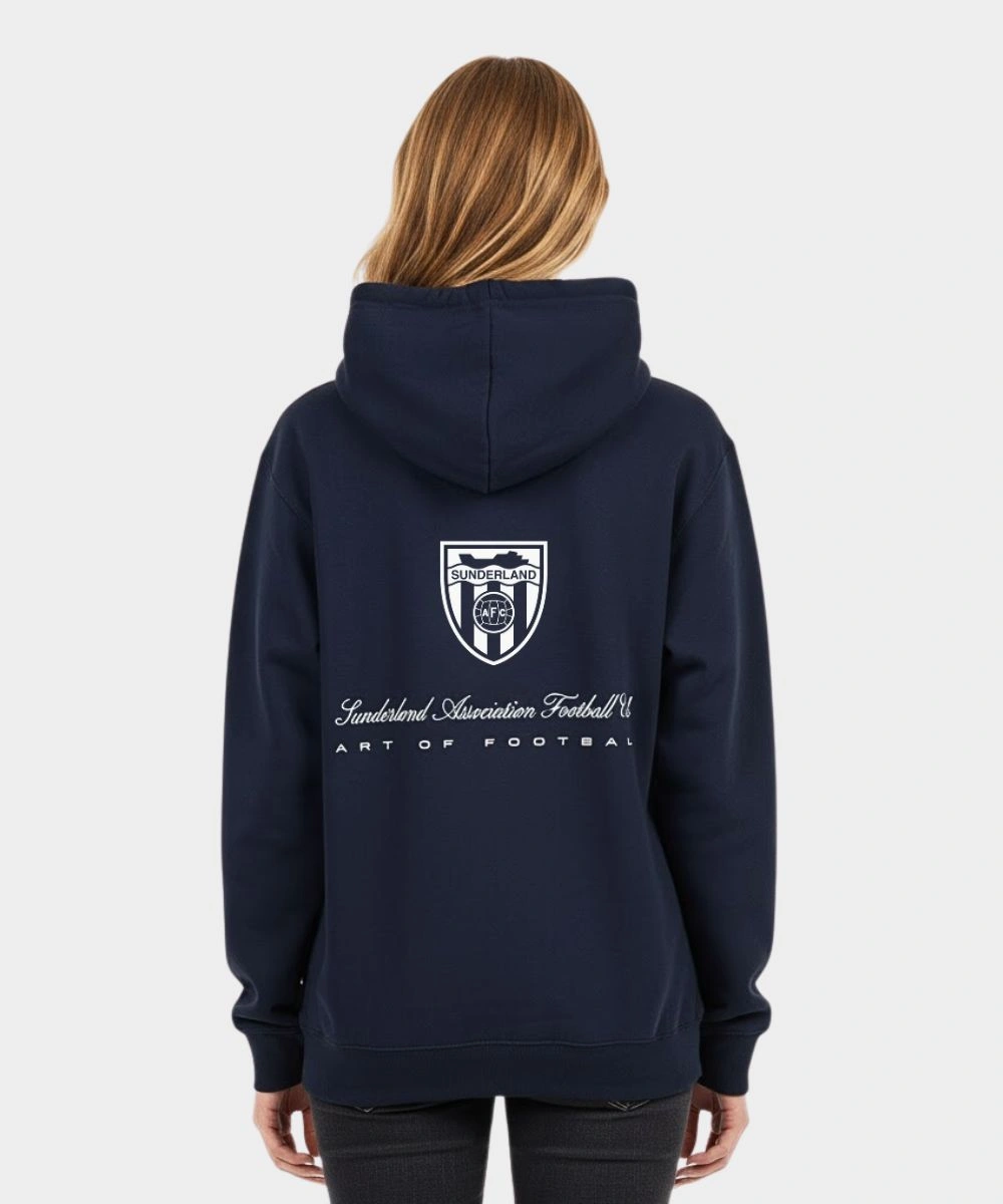 Women's Sunderland x Art of Football Label Print Hoodie Navy Blue