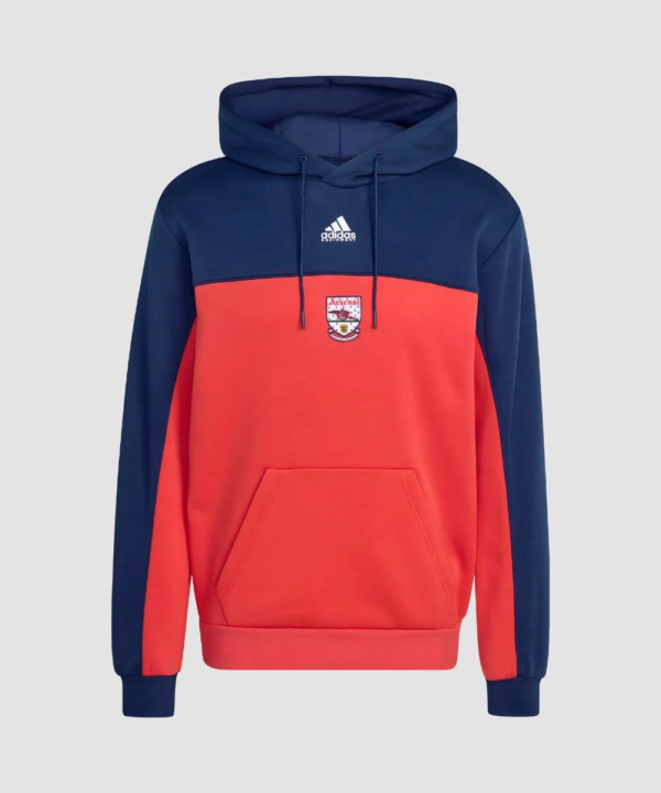 Arsenal Adidas 9294 Bringback Red & Navy Blue Pullover Fleece Hoodie