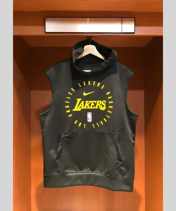 Lebron James Los Angeles Lakers Nike Black Sleeveless Hoodie