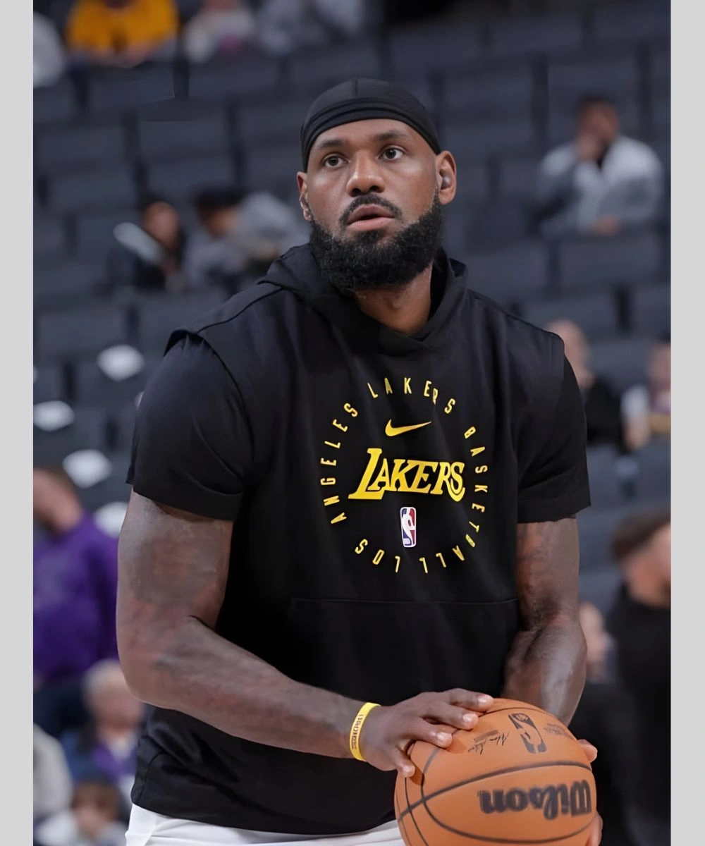 Lebron James Los Angeles Lakers Nike Sleeveless Hoodie Black