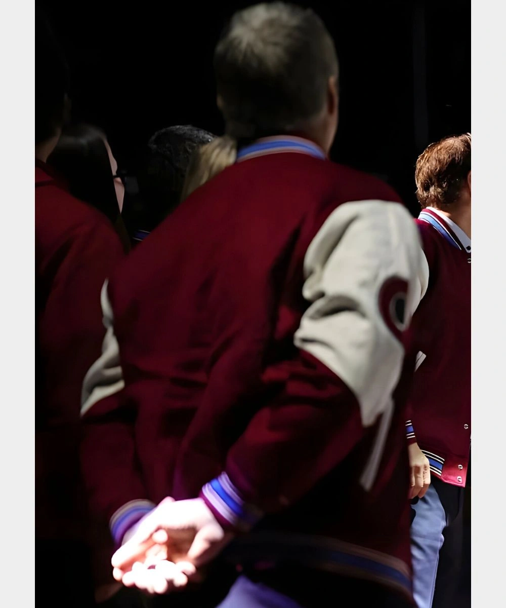 Swedish Hockey Player Peter Forsberg Colorado Avalanche 30th Anniversary Celebration Varsity Jacket Maroon And Cream