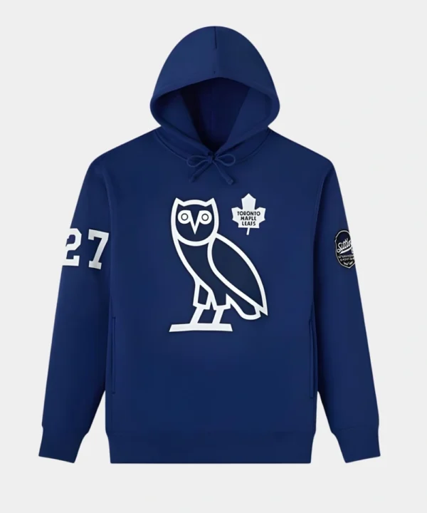 2026 OVO x Darryl Sittler Toronto Maple Leafs Hoodie Blue