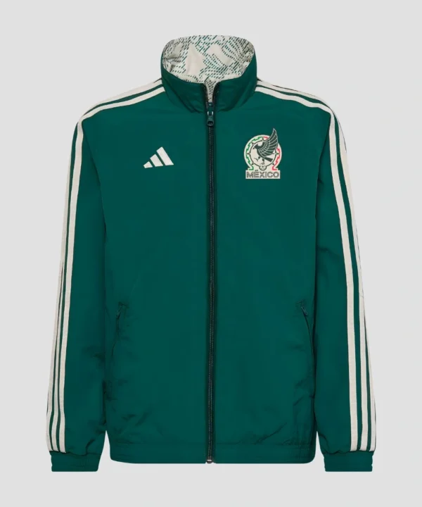 Adidas Mexico 2026 Green & White Reversible Anthem Jacket