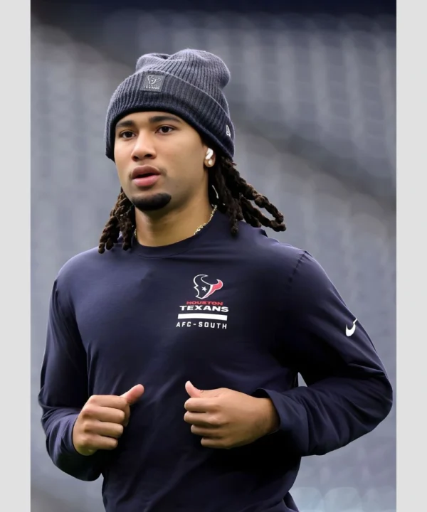 American Footballer C. J. Stroud Houston Texans Nike Sideline Navy Blue Long Sleeve T-Shirt