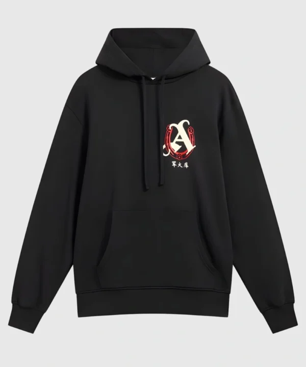 Arsenal N7 Unisex Highbury Horse Black Pullover Fleece Hoodie