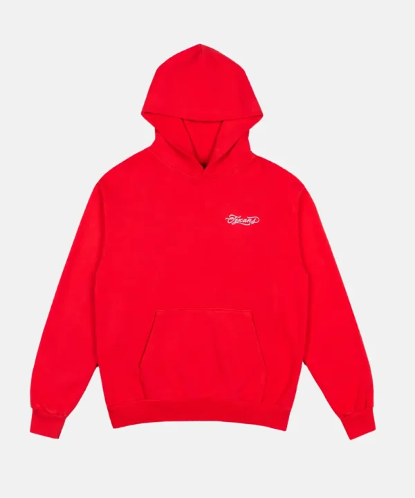 BORN X RAISED + TEXANS FINE LINE HOODIE BATTLE RED