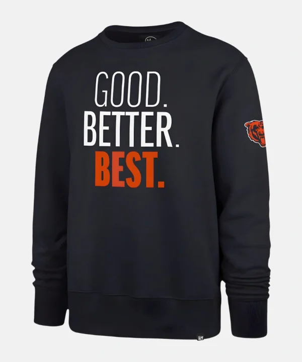 Chicago Bears '47 Navy Good. Better. Best. Headline Pullover Fleece Sweatshirt