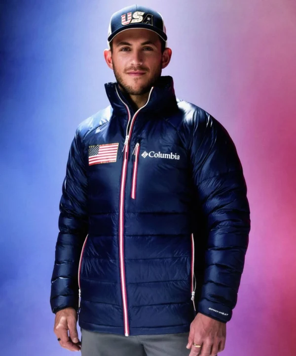 Columbia Milano Cortina 2026 Winter Olympics Team USA Down Puffer Jacket Men's