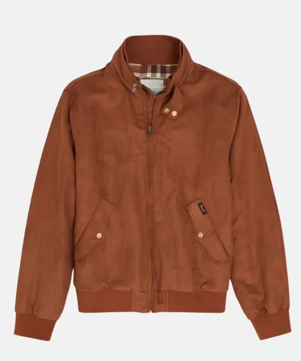Joe Keery Wrangler x Stranger Things TV Series S05 Steve Harrington Brown Suede Leather Jacket