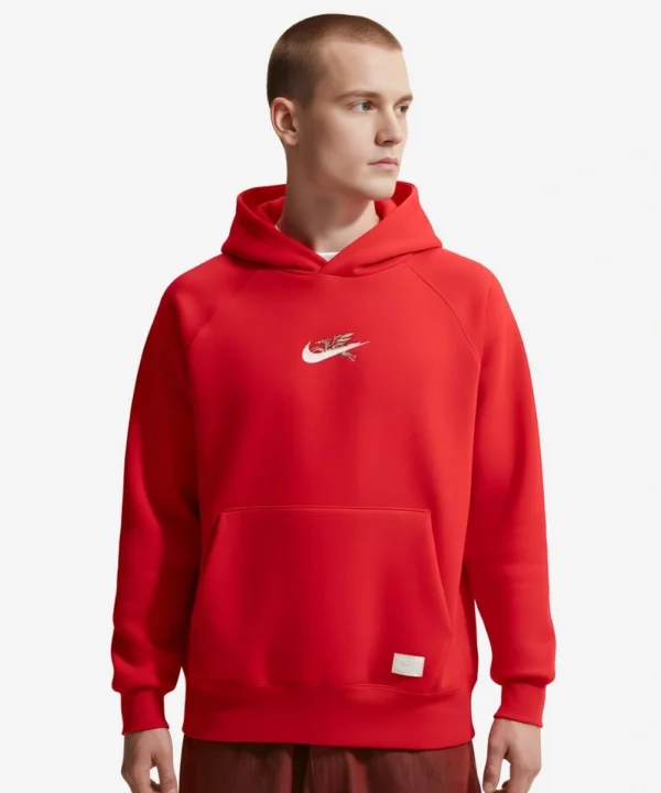 Men's Nike Sportswear LNY Pullover Fleece Hoodie Red