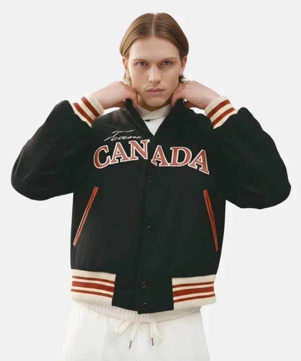 Sca Jacket SCA x HOCKEY CANADA Leaf & Legacy Varsity Bomber Jacket
