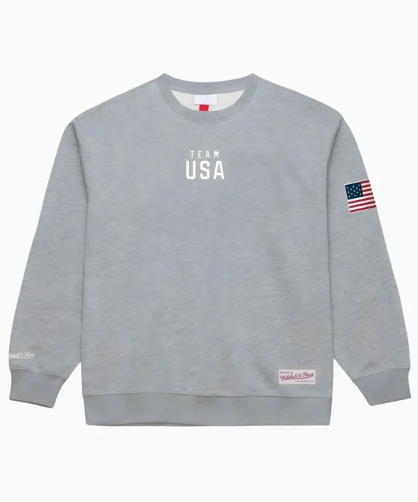 Mitchell & Ness Team USA Coach Snoop Grey Pullover Fleece Sweatshirt
