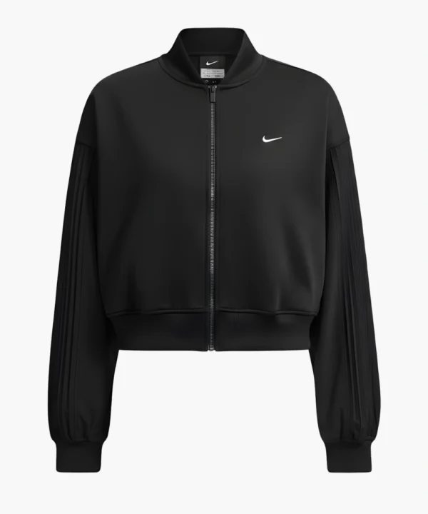Nike Sportswear Women's Pleated Sleeve Track Bomber Jacket Black