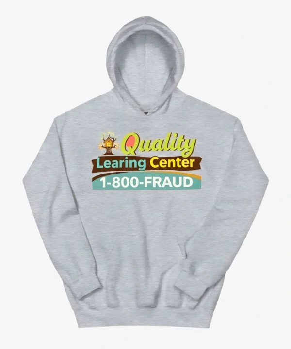 Quality Learning Center Grey Pullover Fleece Hoodie
