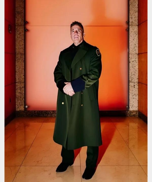 US Border Patrol Aggressive Immigration Official Greg Bovino Trench Coat Dark Green