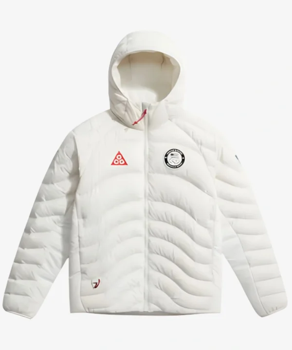 American Skater Ilia Malinin Winter Olympic 2026 Nike ACG x Team USA Olympic Team Puffer Jacket White