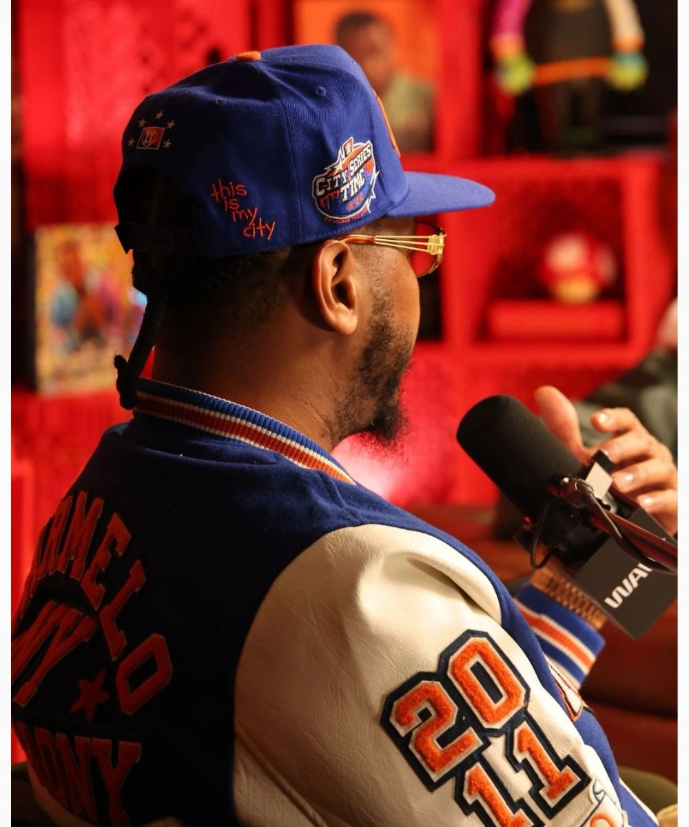 Carmelo x NYC Varsity Jacket Blue & White