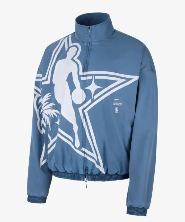 Men's 2026 NBA All-Star Game Nike Standard Issue On-Court Full-Zip Light Blue Jacket