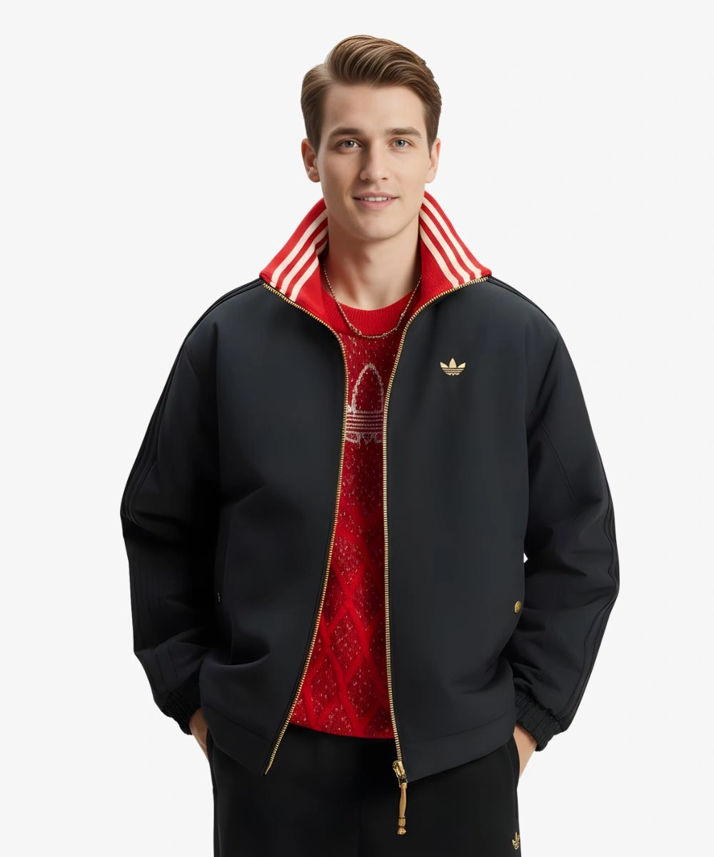 Men's Adidas Originals Padded LNY Loose-fit Jacket Black & Red