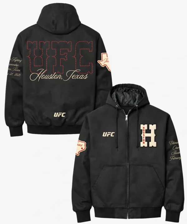 Men's Black UFC Houston Workwear Full-Zip Jacket