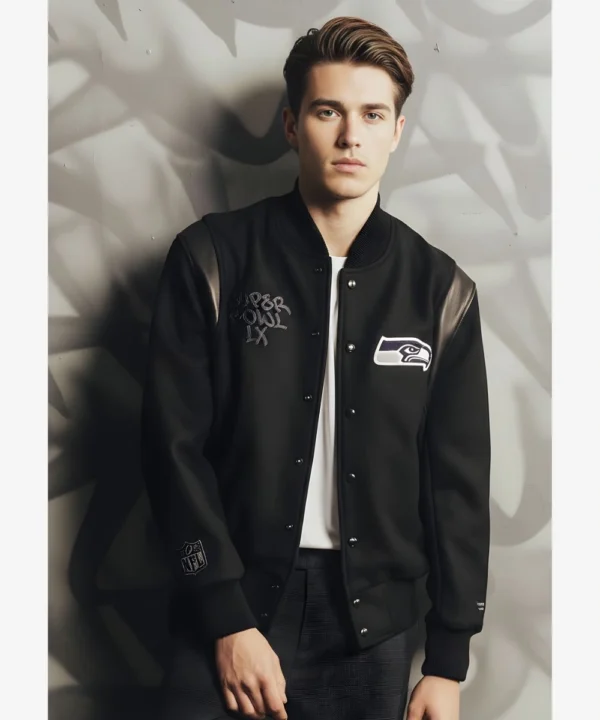 Men's Fanatics x APEXER Black Seattle Seahawks Super Bowl LX Champions Full-Snap Artisan Jacket