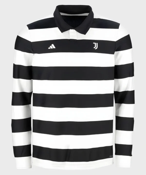 Men's Juventus adidas x Studio Sgura 202526 Fourth On-Field Authentic Long Sleeve Jersey Black & White