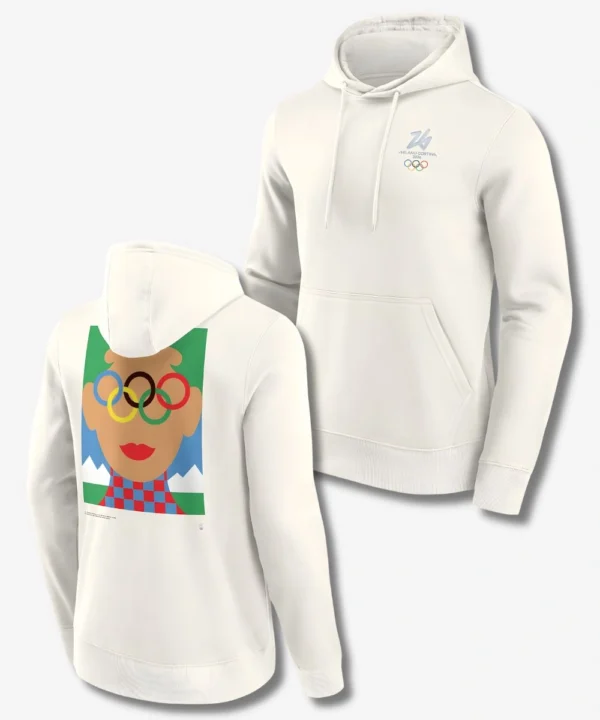 Milano Cortina 2026 Iconic Poster Graphic Hoodie Off White