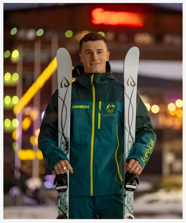 Milano Cortina 2026 Winter Olympics Opening Ceremony Team Australia Full-Zip Green Hooded Jacket