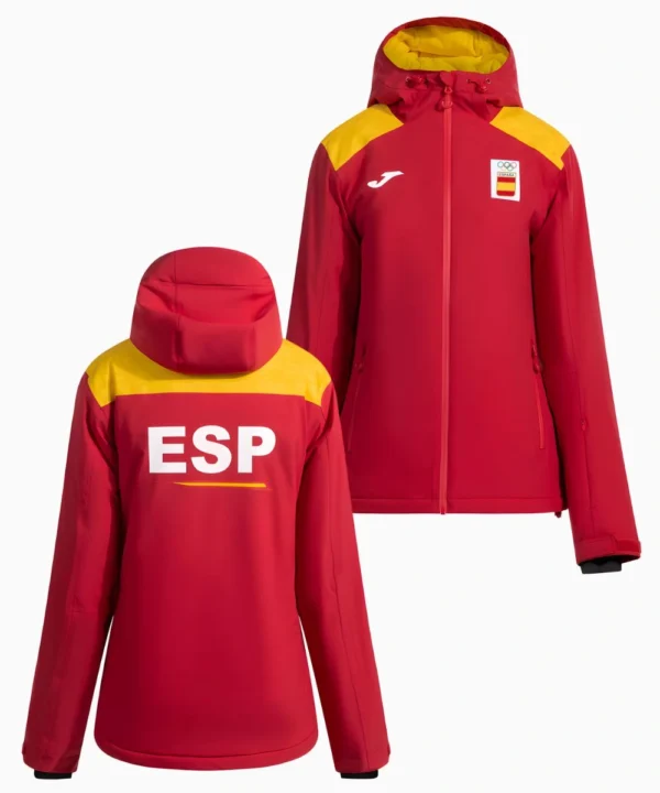 Milano Cortina 2026 Winter Olympics Opening Ceremony Team Spain Joma Sport Unisex Anorak Jacket Red & Yellow
