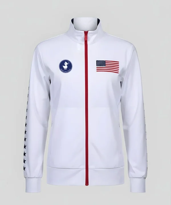 Milano Cortina Winter Olympics 2026 Save The Duck Team USA White Jacket Unisex 