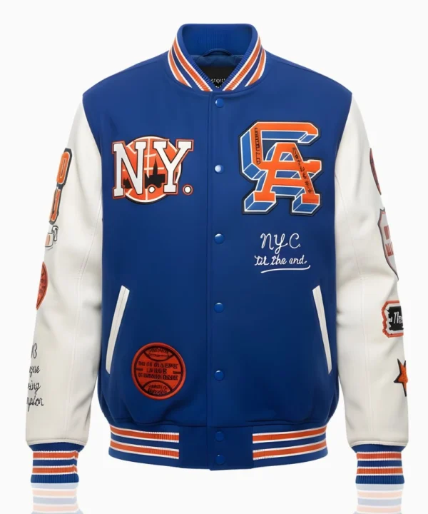 New York City 2026 Carmelo Letterman Varsity Bomber Jacket