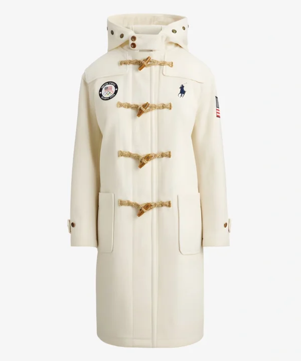 Snoop Dogg Winter Olympics 2026 Polo Ralph Lauren Team USA Opening Ceremony Toggle Coat Cream