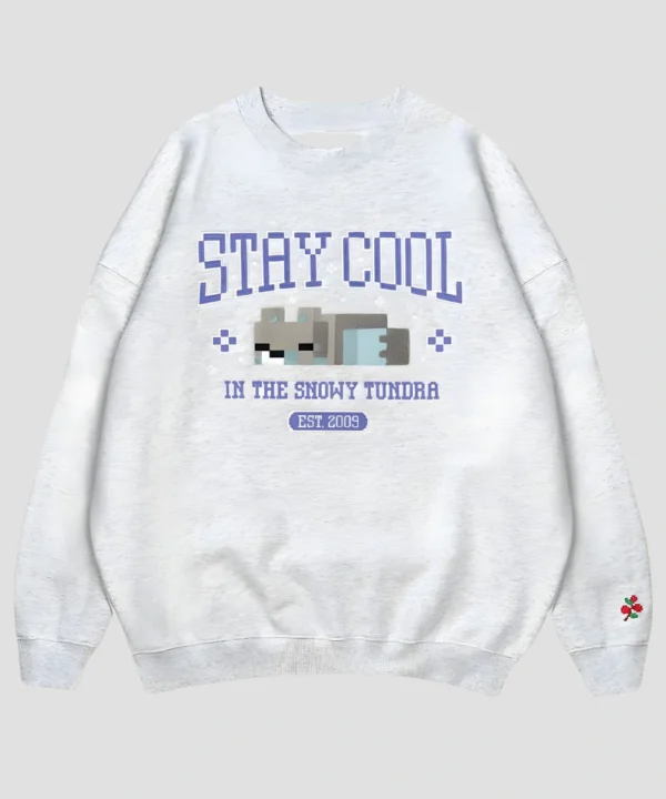 Very Cool x Minecraft Tundra Crewneck Sweater Grey