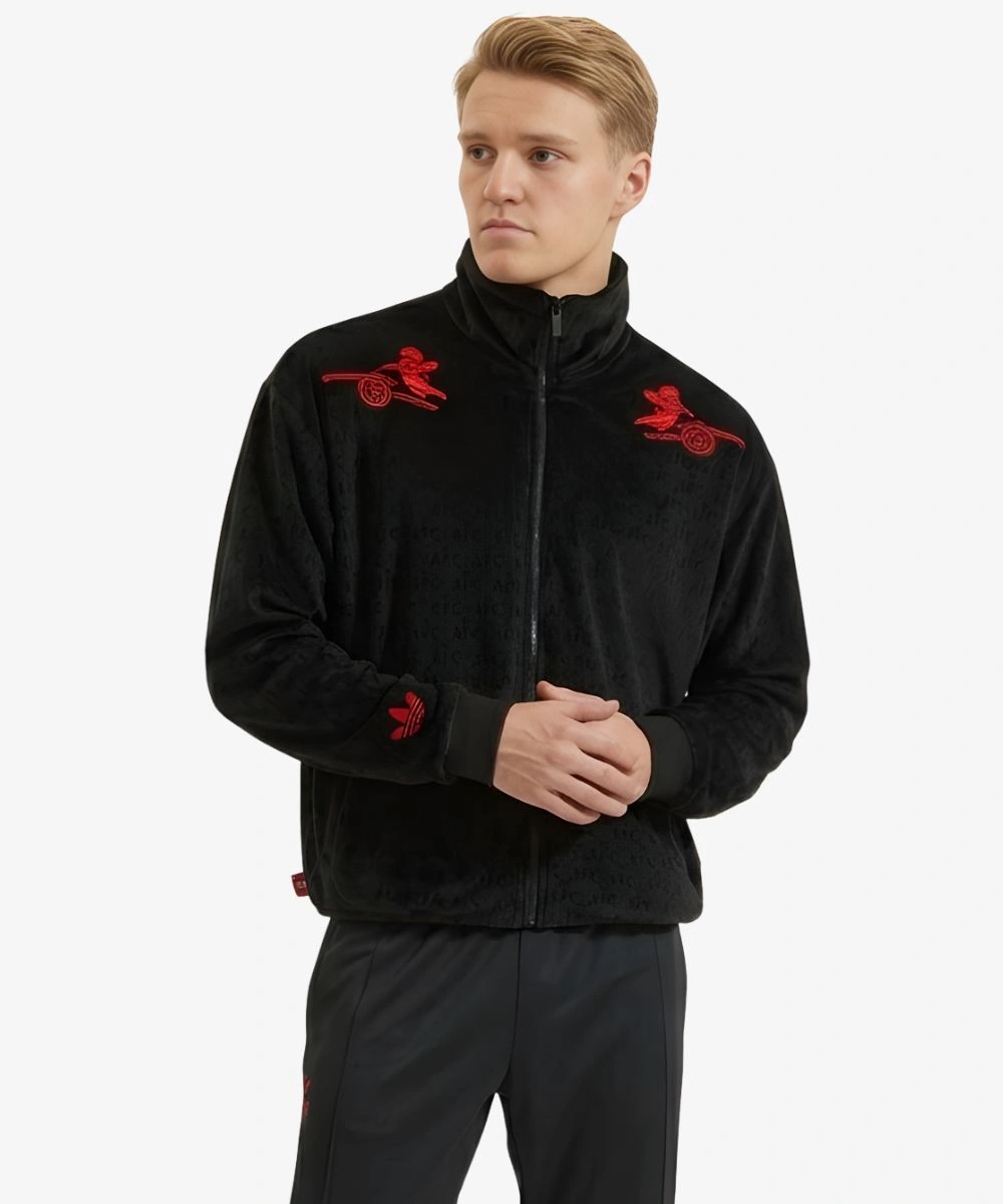 Arsenal Adidas Places+Faces 25/26 Black Track Jacket Men's