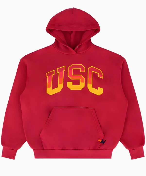 Aviator Nation University of Southern California Red Pullover Fleece Hoodie