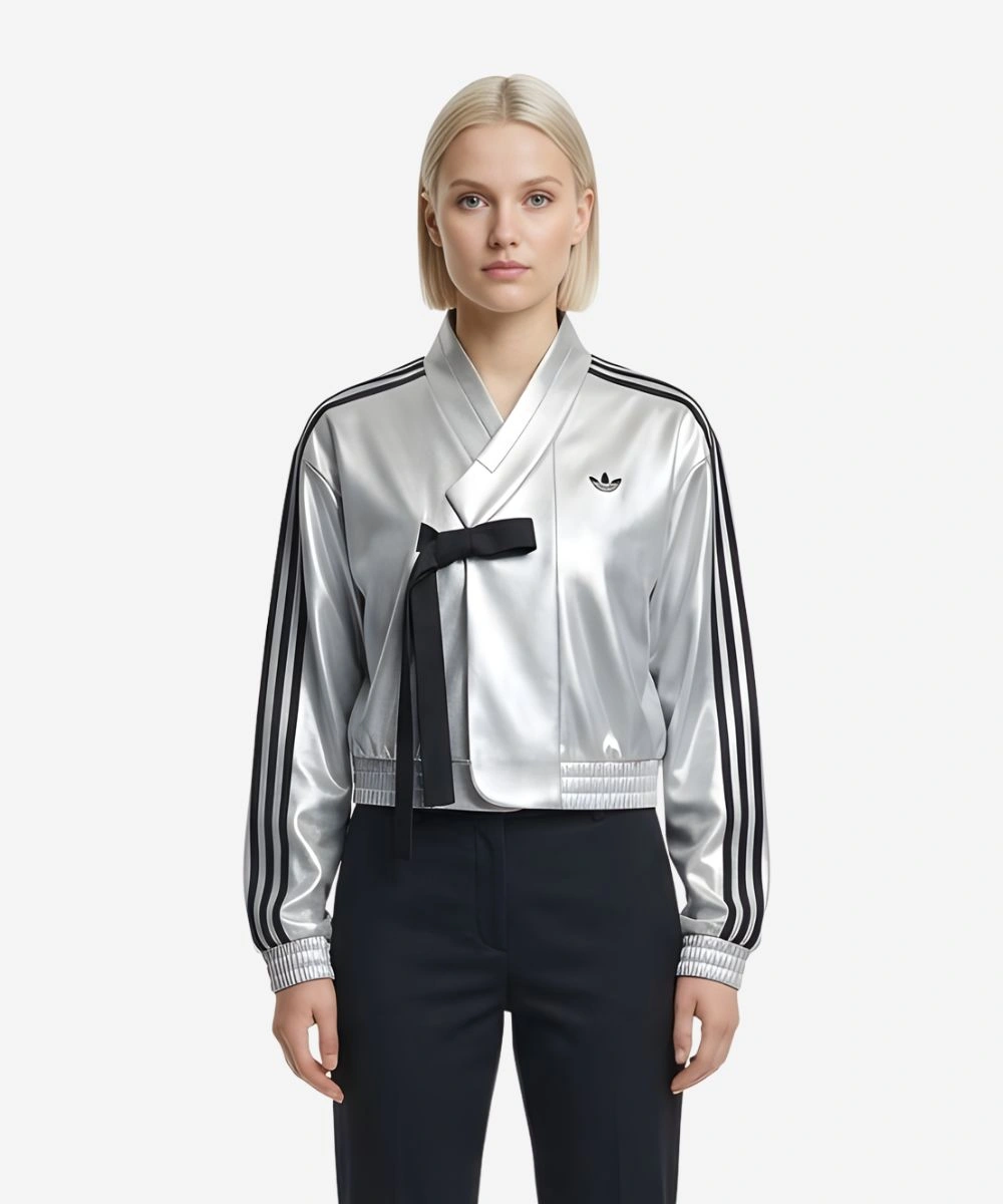 BABYMONSTER Adidas Hanbok Fusion Jacket Silver