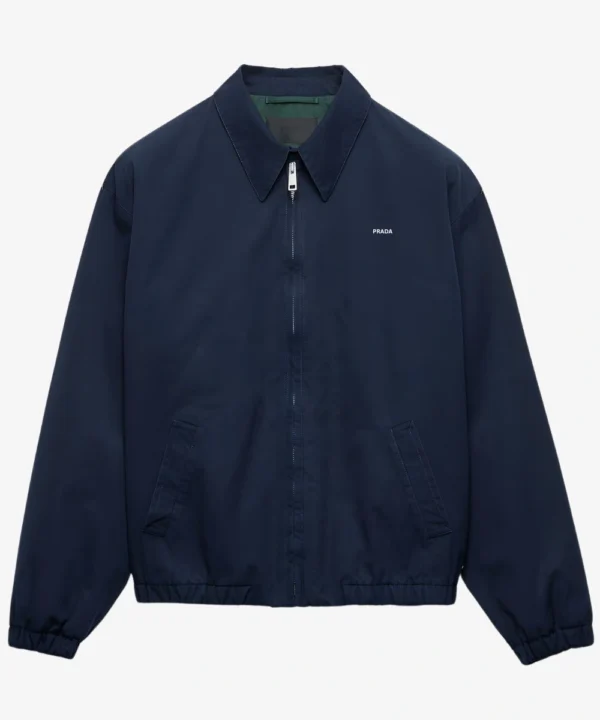 English singer Harry Styles Prada Navy Blue Cotton Jacket