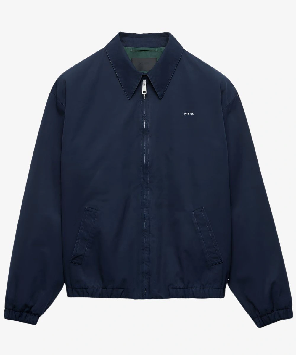 English singer Harry Styles Prada Navy Blue Cotton Jacket