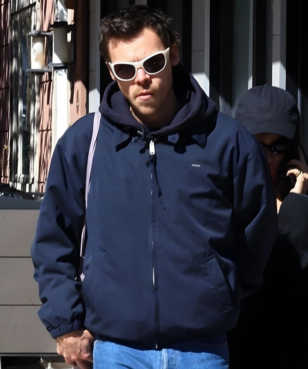 Harry Styles Prada Navy Blue Cotton Jacket