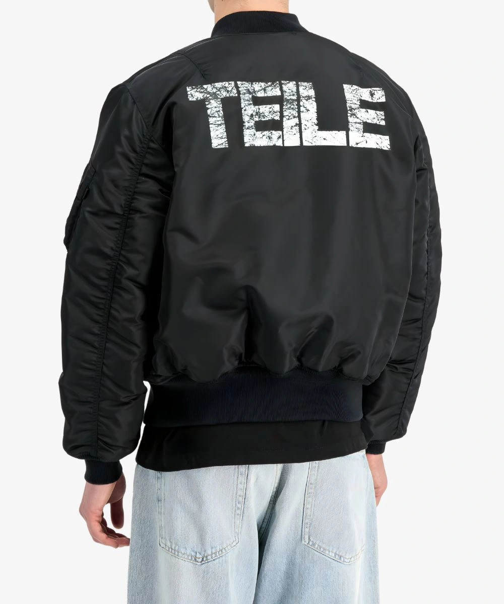 Men's Alpha Industries TEILE MA-1 Black Bomber Jacket