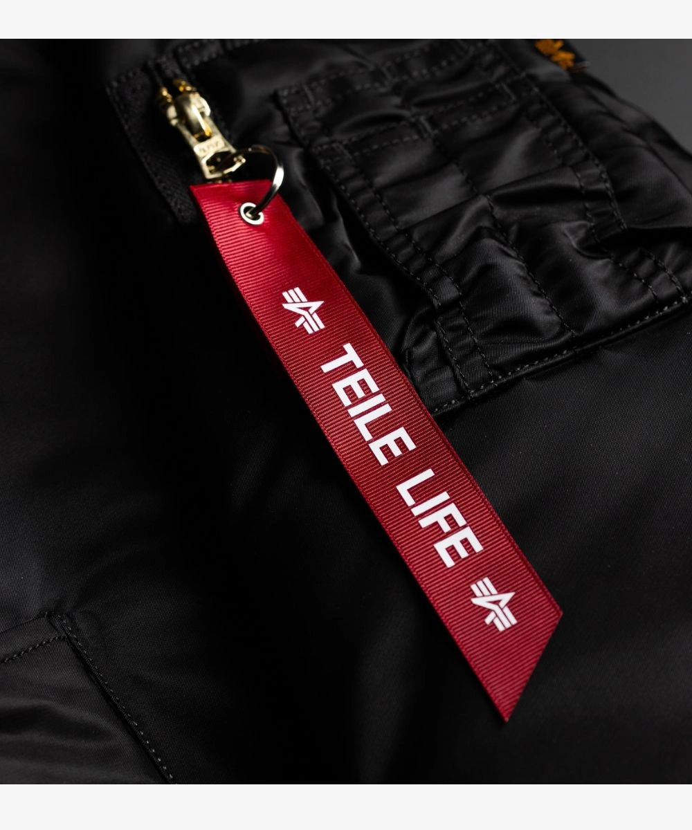 Men's Alpha Industries TEILE MA-1 Bomber Jacket Black
