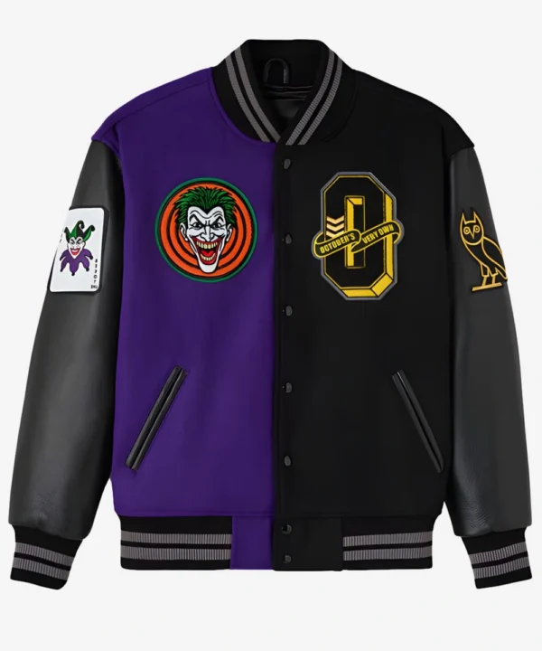 OVO Batman x The Joker Split Varsity Jacket
