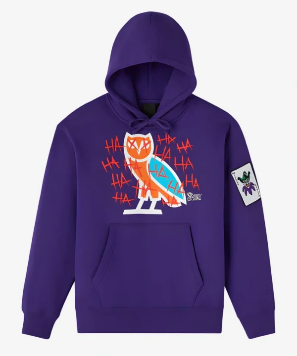 OVO x The Joker Defaced Purple Hoodie