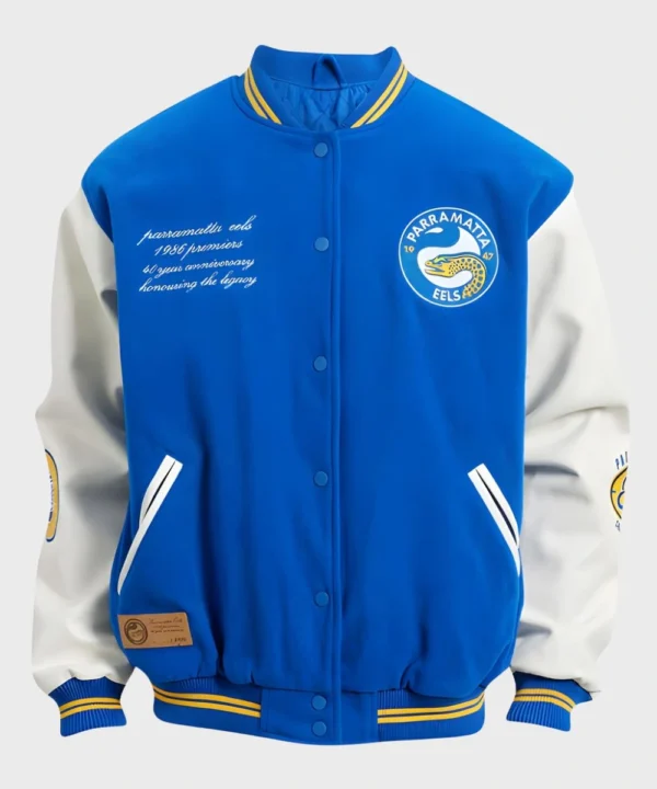 Parramatta Eels 1986 Premiers Blue & White Varsity Jacket