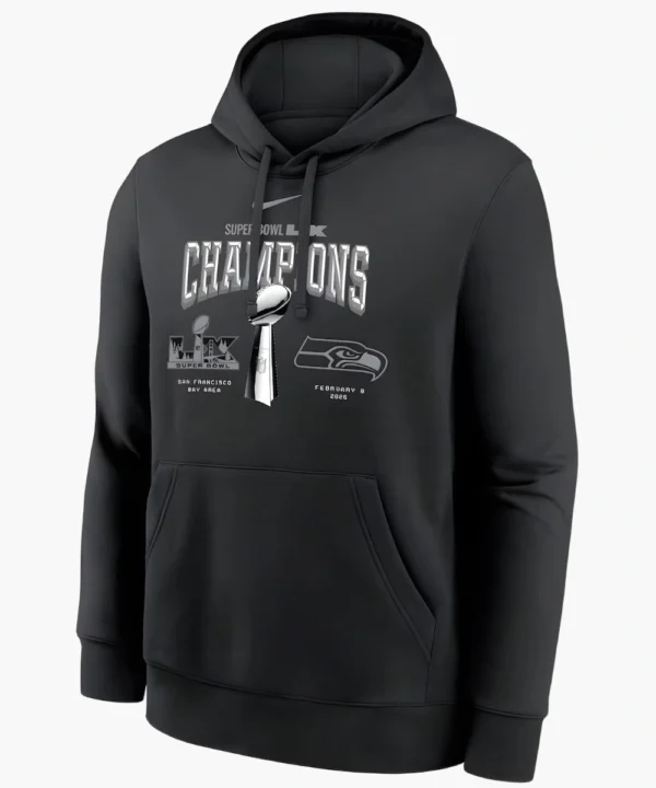 Seattle Seahawks Super Bowl LX Champions Hoodie Black