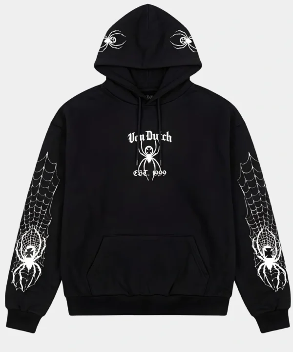 Spider Crest Hoodie Black