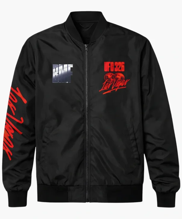 UFC 326 Black Lightweight Bomber Jacket