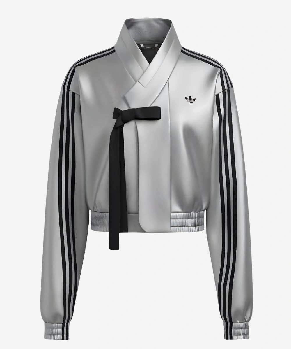 Women's BABYMONSTER x Adidas Hanbok Fusion Jacket Silver